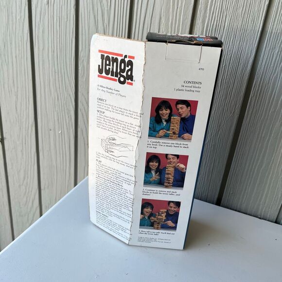 VTG 1986 MB Jenga (1992 Dist.) Believed Unused Black Box Classic Edition - Picture 4 of 9